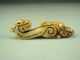 Rare Collectable Ingenious Chinese Old Xiu Jade Hand Carved Two Dragon Head Hook Other Antiquities photo 2