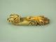 Rare Collectable Ingenious Chinese Old Xiu Jade Hand Carved Two Dragon Head Hook Other Antiquities photo 4