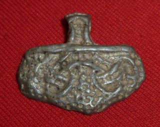 Viking / Nordic Silver Hammer Of God Thor Amulet / Pendant Circa 900 Ad - 1488 - photo