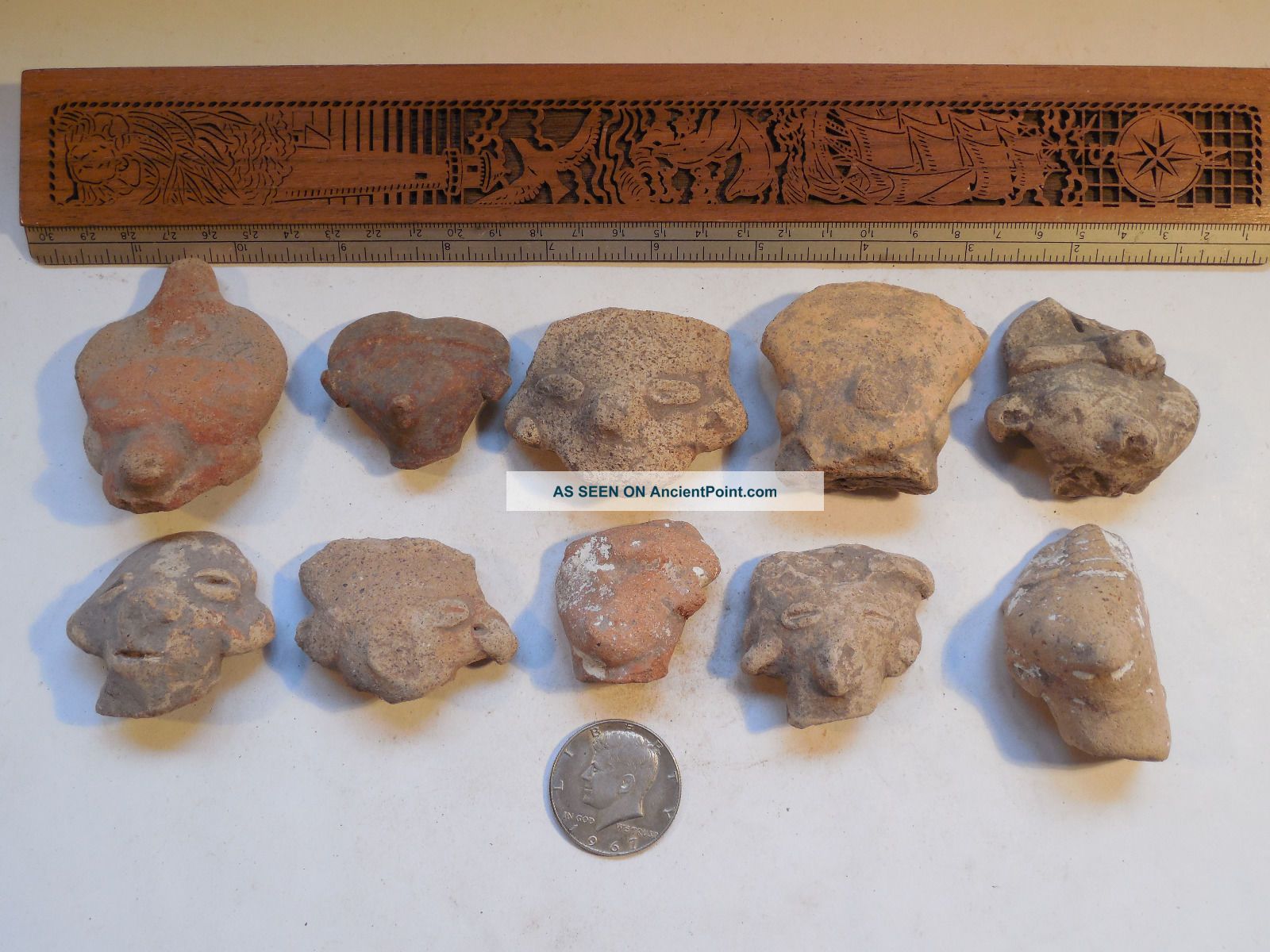10 Nayarit Shaft Tomb Heads Pre - Columbian Archaic Ancient Artifacts Colima Mayan The Americas photo