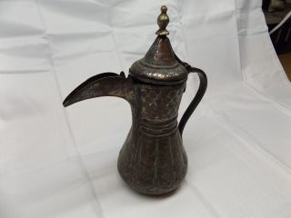 Copper Dallah Antique Middle Eastern Coffee Pot Mamluk/safavid/persian/ottoman? photo