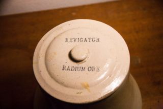 Antique Radium Ore Revigator San Fransisco Ceramic Crock Spigot Quack 20s photo