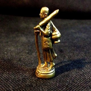 Thai Amulets Buddha Phra Seewalee Deity Of Rich Magic Lucky Charm Brass D29 photo