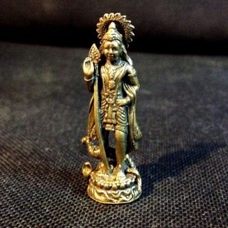 Thai Amulets Lord Shiva Hindu God Deity Brass Magic Protect Lucky Success D29 photo