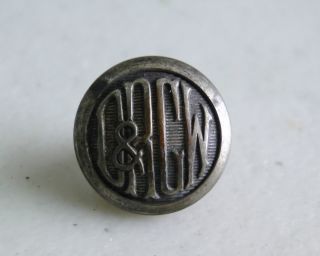 C.  1940 Denver Rio Grande Western Railroad 15mm Cuff Trainman Button Made England photo