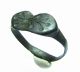 Rare Ancient Roman Bronze Ring With Decorated Bezel - Wearable - 969 Roman photo 2