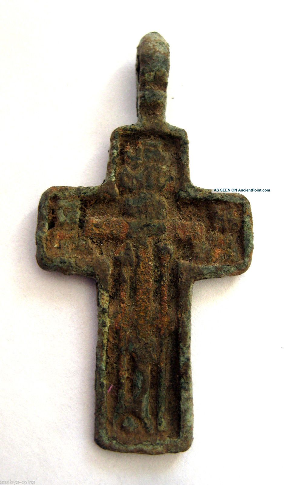 Circa.  15540 - 1600 A.  D British Found Tudor Period Bronze Cross Pendant British photo