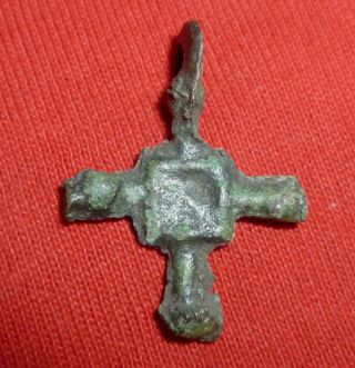 ^ Viking / Nordic Ancient Bronze Cross / Amulet / Pendant Circa 700 - 800 Ad - 1495 photo