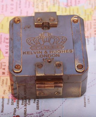 Kelvin & Hughes London 1917 Antique Brass Brunton Geological Compass photo