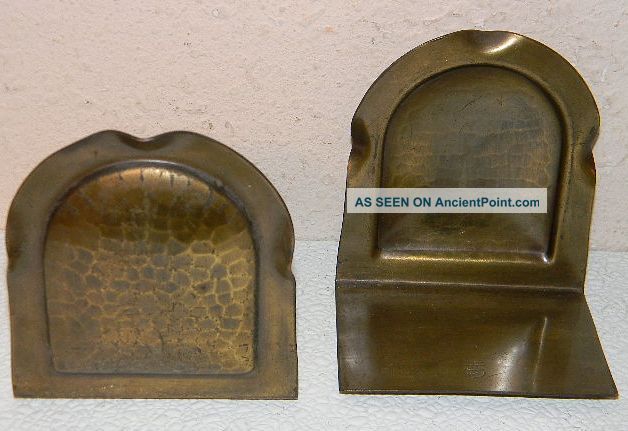 Antique Vintage Roycroft Copper Bookends Signed 4 