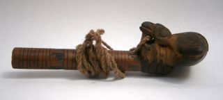 Pre - Columbian Chimú Wood Whistle photo