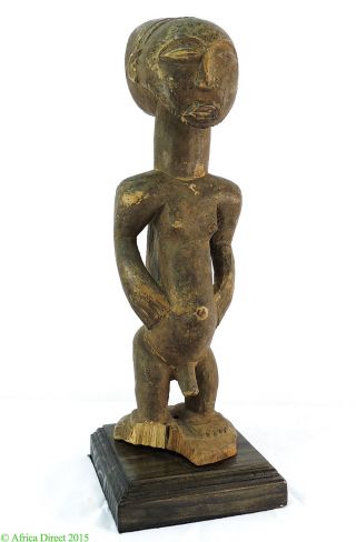 Hemba Ancestor Male Memorial Figure Congo African Stand photo