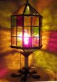 Stained Glass Lamp.  Hand Made.  Arts & Crafts Style ' 50 ' S - ' 60 ' S.  Vermont. Other Antique Home & Hearth photo 3