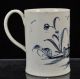 18th Century English Chinoiserie Creamware Blue Hand Painted Mug Mugs & Tankards photo 1