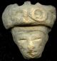 Pre - Columbian 2 Aztec Mazapan Clay Figure Heads,  Ca; 700 - 1200 Ad The Americas photo 1