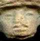 Pre - Columbian 2 Aztec Mazapan Clay Figure Heads,  Ca; 700 - 1200 Ad The Americas photo 2