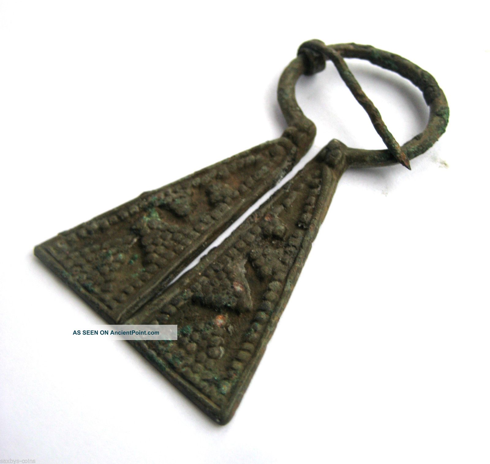 Circa.  800 - 900 A.  D Large British Found Viking Period Bronze Omega Brooch British photo