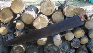Antique Primitive Lumberjack Logging Saw Decor Farm Tool Hardware Collectible photo