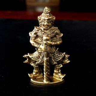Buddha Thai Amulets Giant Deity Lord Wedsuwan Magic Protect Evil Lucky Power D30 photo