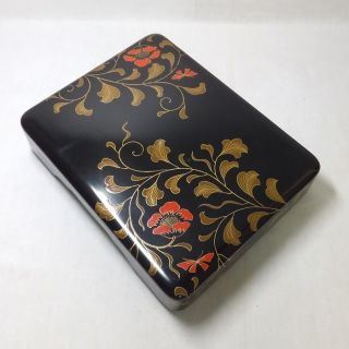 E429: Japanese Quality Lacquer Ware Ink Stone Case With Very Good Makie photo