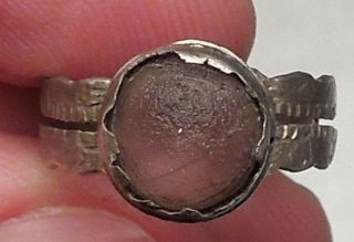 1200 - 1300ad Authentic Ancient Medieval Silver Ring Jewelry Artifact I51450 photo