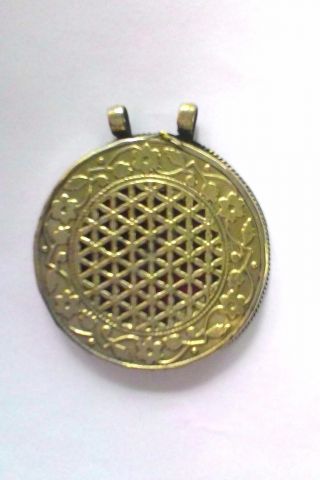 Antique Spiritual Vintage Islamic Metal Charm Amulet Occult God Ancient Pendant photo