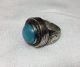 Mens Islamic Old Blue Turquoise Rings Antique Afghani خاتم فيروز افغاني Islamic photo 1