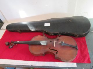Antique Violin German Vintage Old Fiddle With Case Cira 1920 - 1930 Unknown Maker photo
