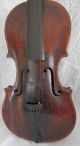 Handsome Violin & Bow With Case/ Solid Back All Antique/ No Labels/ Look String photo 2