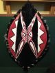 Masai Maasai African Tribal Goat Skin Shield & Two Double Ended Spears,  Sheaths Other African Antiques photo 5