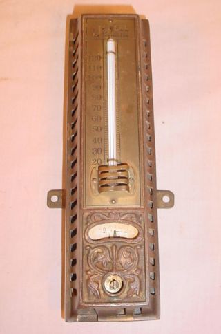 Antique Brass Jewel Heat Controller Thermostat Art Nouveau Steampunk photo