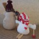 Primitive Folk Art Christmas Winter Snowmen Tucks Shelf Sitters Handmade Decor Primitives photo 2