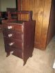 Rare Early 1900 ' S 4 Drawer Thread Sewing Cabinet W/ Crystal Knobs & Handle Spool Primitives photo 2