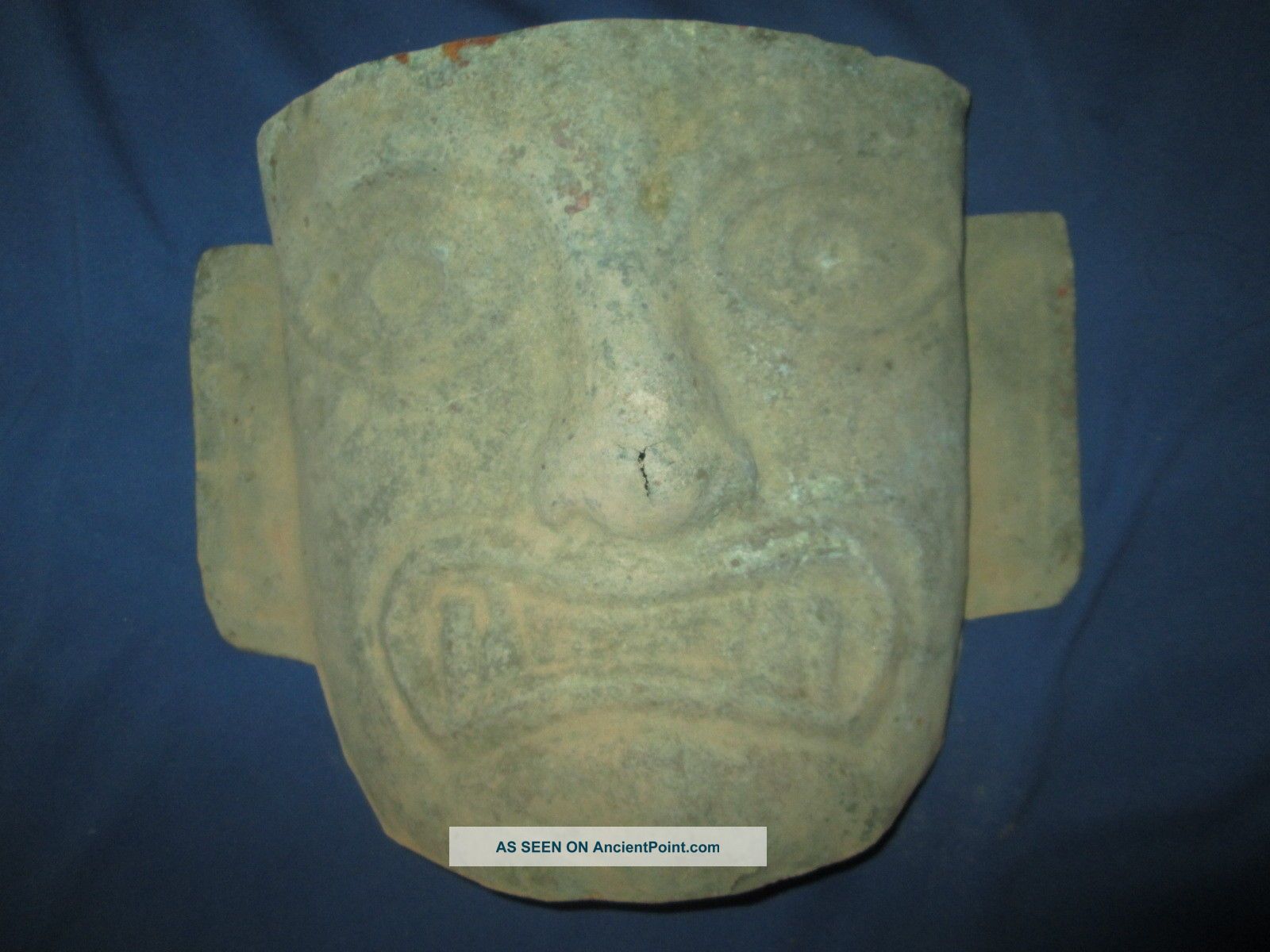 A Cute Copper Mask Anthropomorphic,  Mochic,  Precolumbian,  Moche The Americas photo