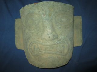 A Cute Copper Mask Anthropomorphic,  Mochic,  Precolumbian,  Moche photo