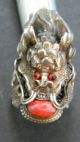 Antique Chinese Silver Dragon Ring Rings photo 9