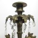 Antique 19th C French Figural Bronze Girandole Candelabra On Marble W Prisms Yqz Chandeliers, Fixtures, Sconces photo 8
