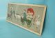 Antique German Lithograph Children Doll Dachshund Goats Cart Victorian Signed Mf Victorian photo 4