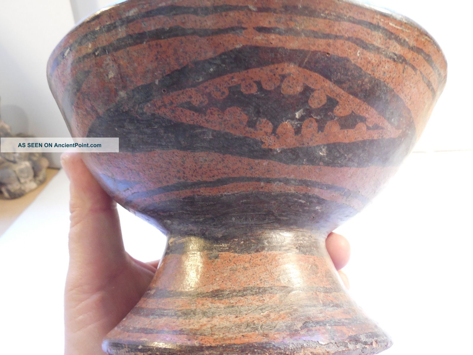 Narino Pedestal Bowl Pre - Columbian Archaic Ancient Artifact Capuli Carchi Mayan The Americas photo