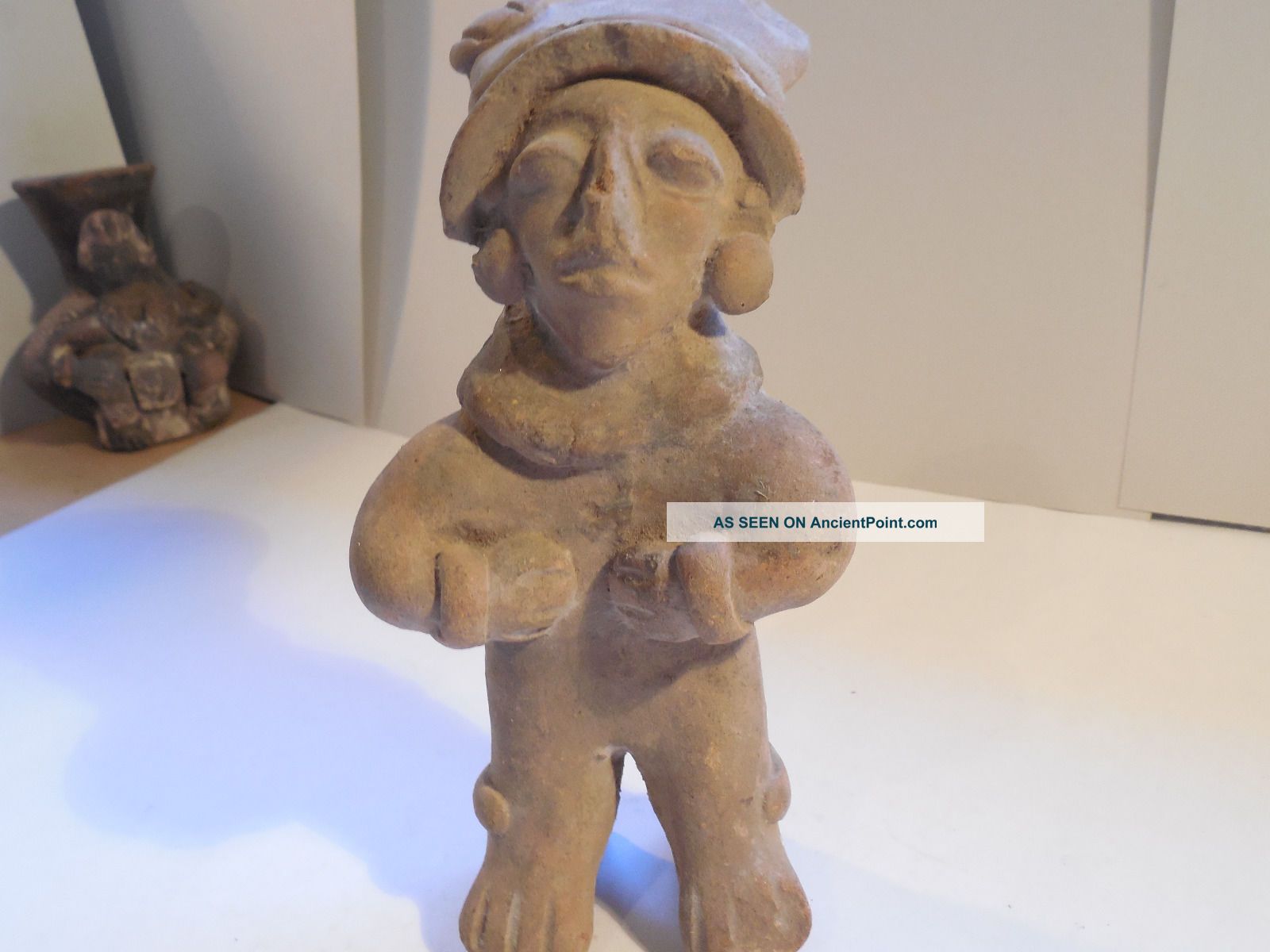 Jama Coaque Standing Figure Pre - Columbian Archaic Ancient Artifact Tumaco Mayan The Americas photo