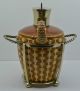 Antique Victorian Silver Plated Whiskey Basket Decanter Taylor Tunnicliffe & Co Aesthetic Movement photo 3