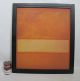 Mid Century Modern Abstract Minimalism Orange Color Field Serigraph On Board Yqz Mid-Century Modernism photo 1