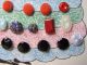 Miss Umbrella W/ 49 Glass Buttons Covering Her Dress Antique Deco & Ruby Buttons photo 1