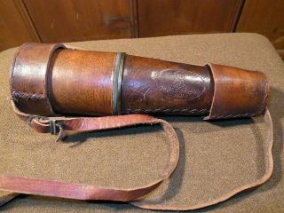 Wwii Royal British Navy Howes London Telescope Scope 1941 W/ Leather Cover Orig photo