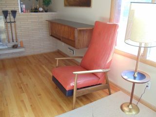 Mid Century Danish Milo Baughman Recliner Lounge Chair Retro Eames Era James Inc photo