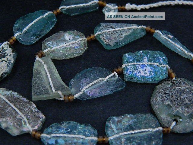 Ancient Fragment Glass Beads Strand Roman 200 Bc Ml1133 Roman photo