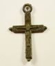 Rare Late Medieval Period Bronze Cross Pendant - Depicting Jesus Christ Roman photo 1