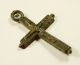 Rare Late Medieval Period Bronze Cross Pendant - Depicting Jesus Christ Roman photo 2