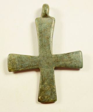 Very Rare Viking Era Bronze Cross - C 11th C Ad - Wearable Religious Artifact photo