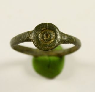 Evil Eye Late Roman/byzantine Ancient Bronze Ring - Great Wearable Artifact photo